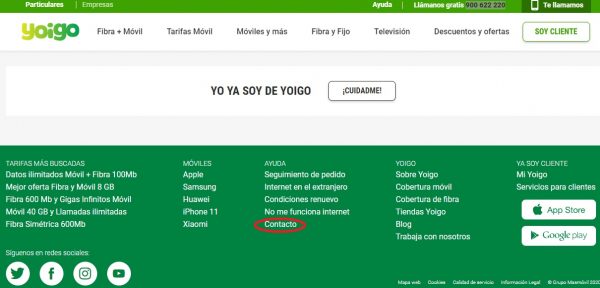 Teléfono Yoigo